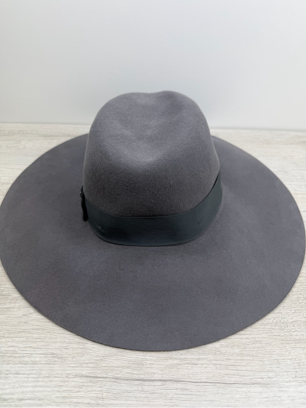 Brixton Wide Brim Felt Hat Gray Medium 58cm Rancher Fedora - Picture 4 of 7
